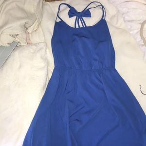 Short blue summer dress